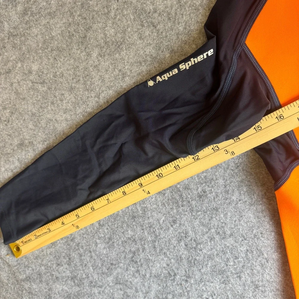 Aqua Sphere Stingray HP Youth Wetsuit 10 Orange Black Thermal Guard UPF 50+ Zip